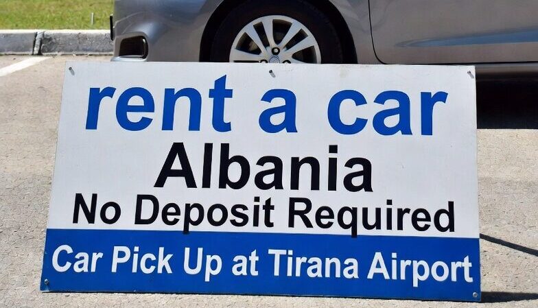 Car rental in Albania no deposit required – easy pickup at Tirana Airport with scenic views and free delivery options
